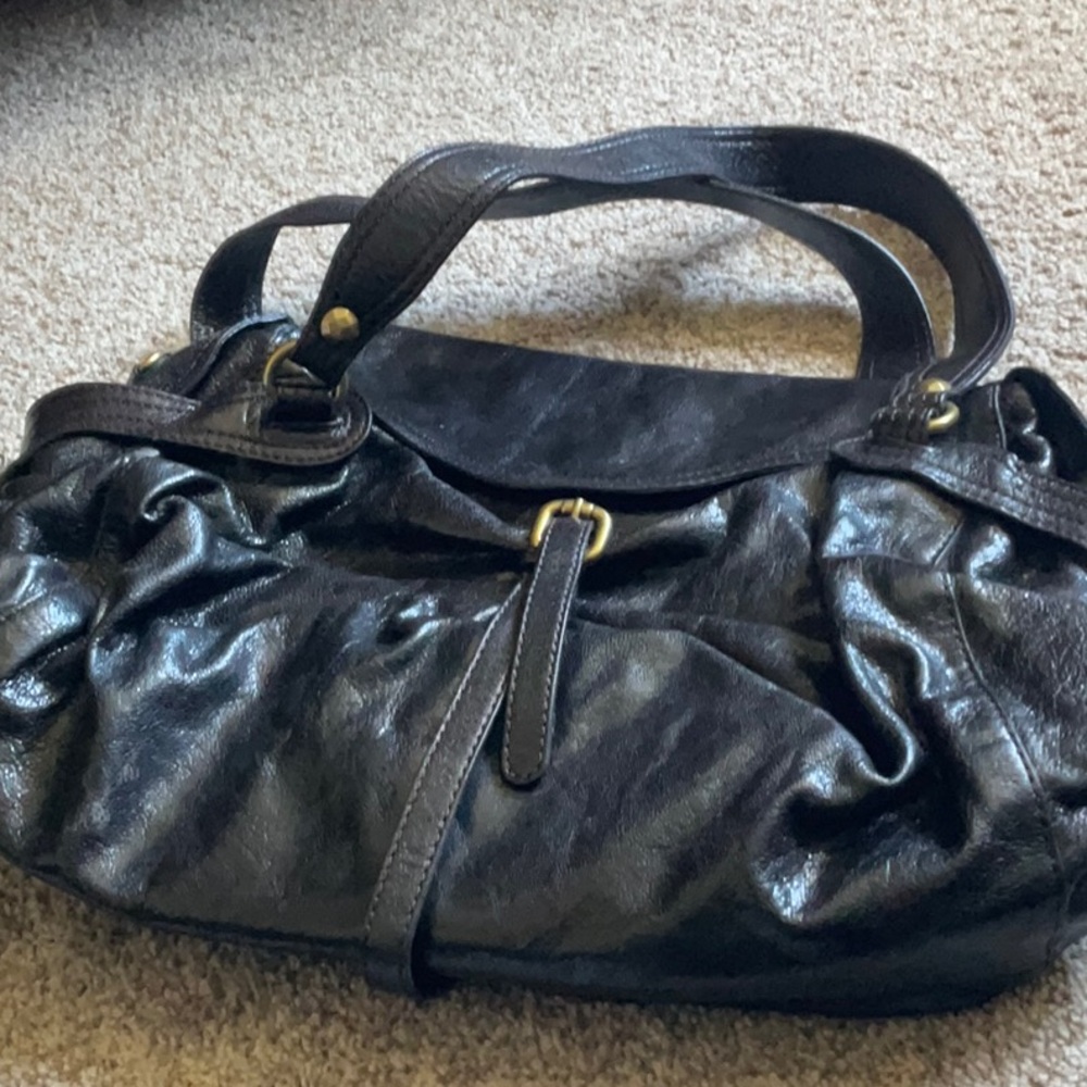 Large Kooba Elegant dark brown Leather Handbag
